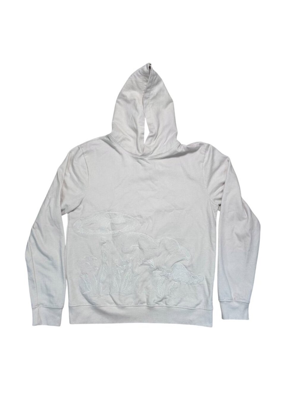 Blind Rooster Medium Embroidered Mushroom Hoodie Cream